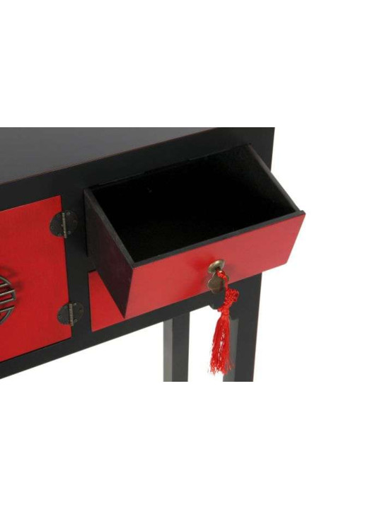 Console Chinoise Macao rouge et noire