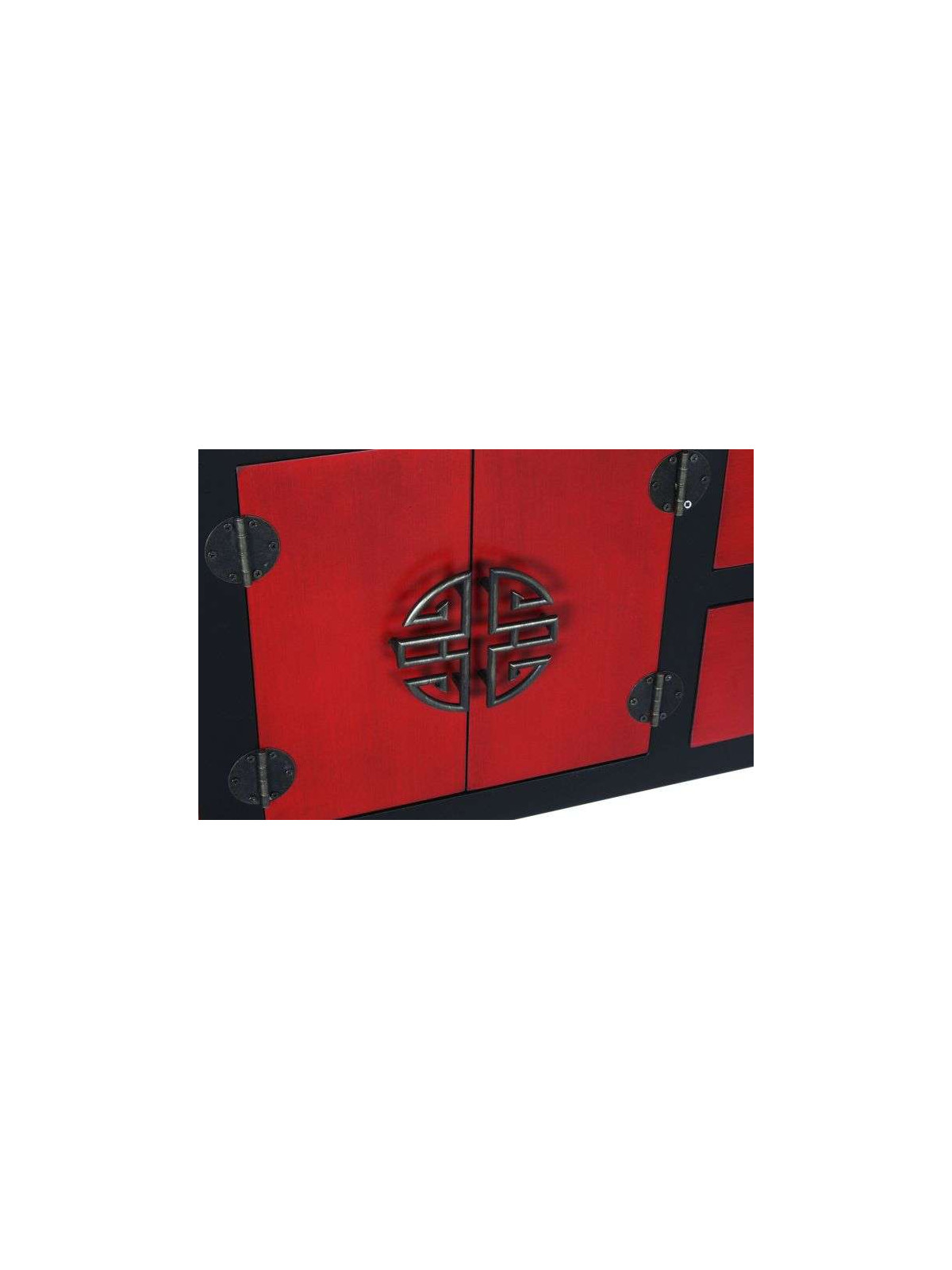 Console Chinoise Macao rouge et noire