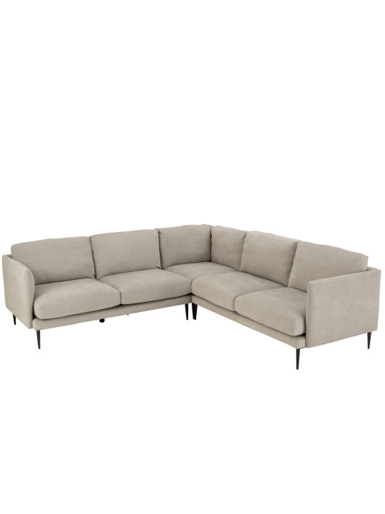 Canapé Zoe Bois/Tissu Gris Partie Gauche