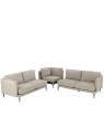 Canapé Zoe Bois/Tissu Gris Partie Droite Gauche