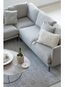 Canapé Zoe Bois/Tissu Gris Partie Droite Gauche