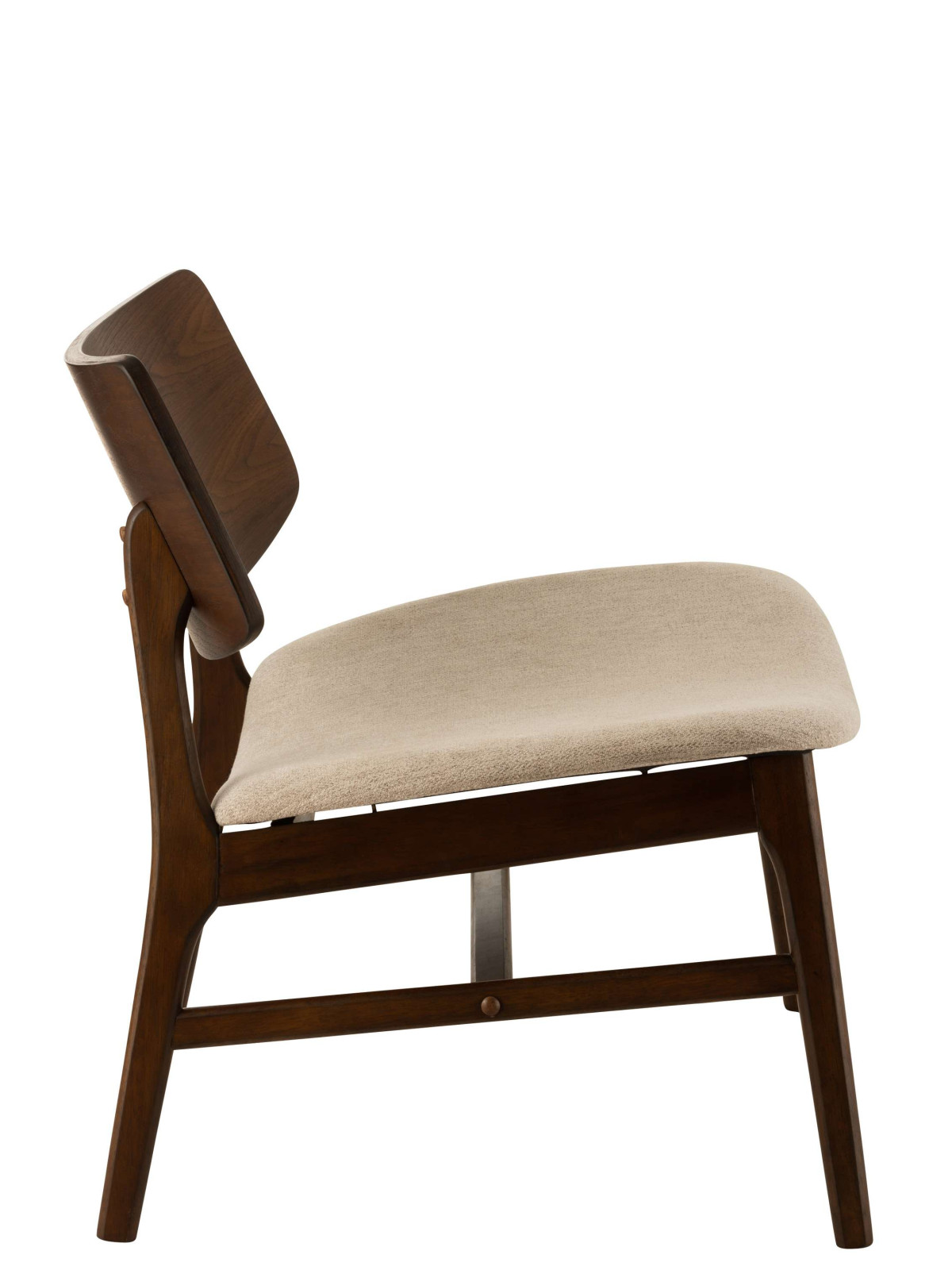 Chaise Ken Vintage Bois Hevea Brun/Beige