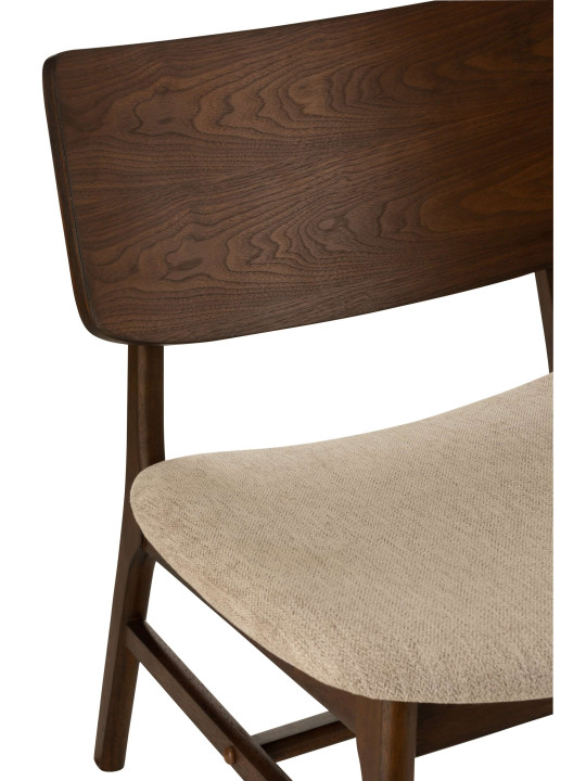 Chaise Ken Vintage Bois Hevea Brun/Beige Chaise Ken Vintage Bois Hevea Brun/Beige