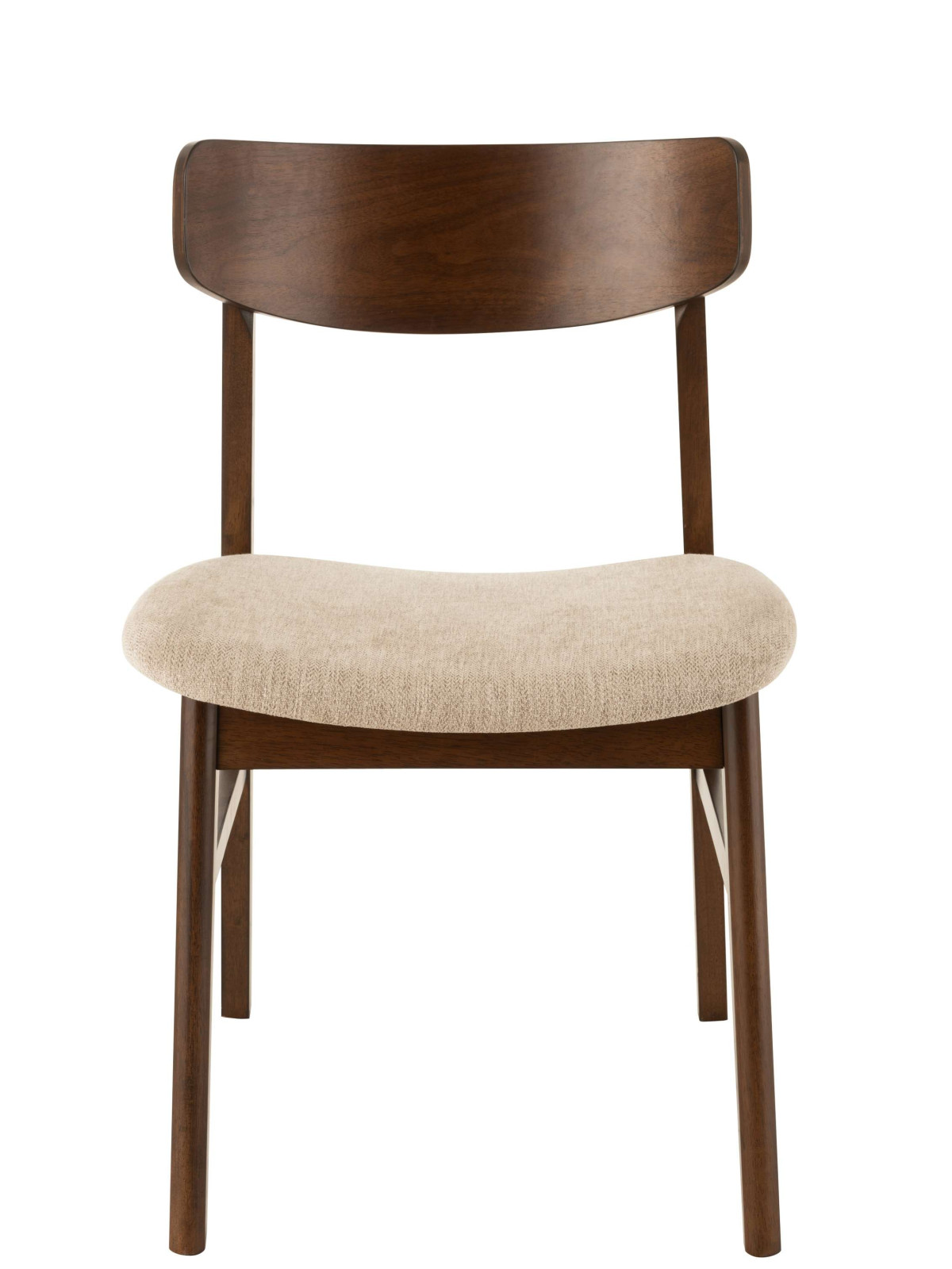 Chaise Ken Vintage Bois Hevea Brun/Beige H78 cm