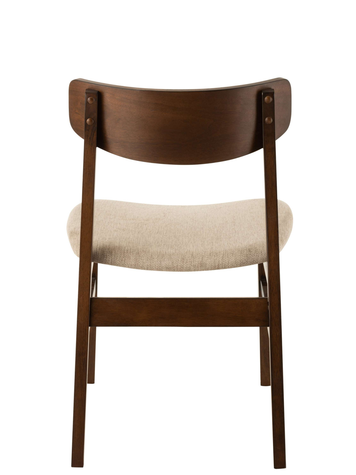 Chaise Ken Vintage Bois Hevea Brun/Beige H78 cm