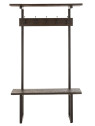 Banc porte-manteau bois manguier et fer J-line