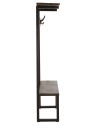 Banc porte-manteau bois manguier et fer J-line