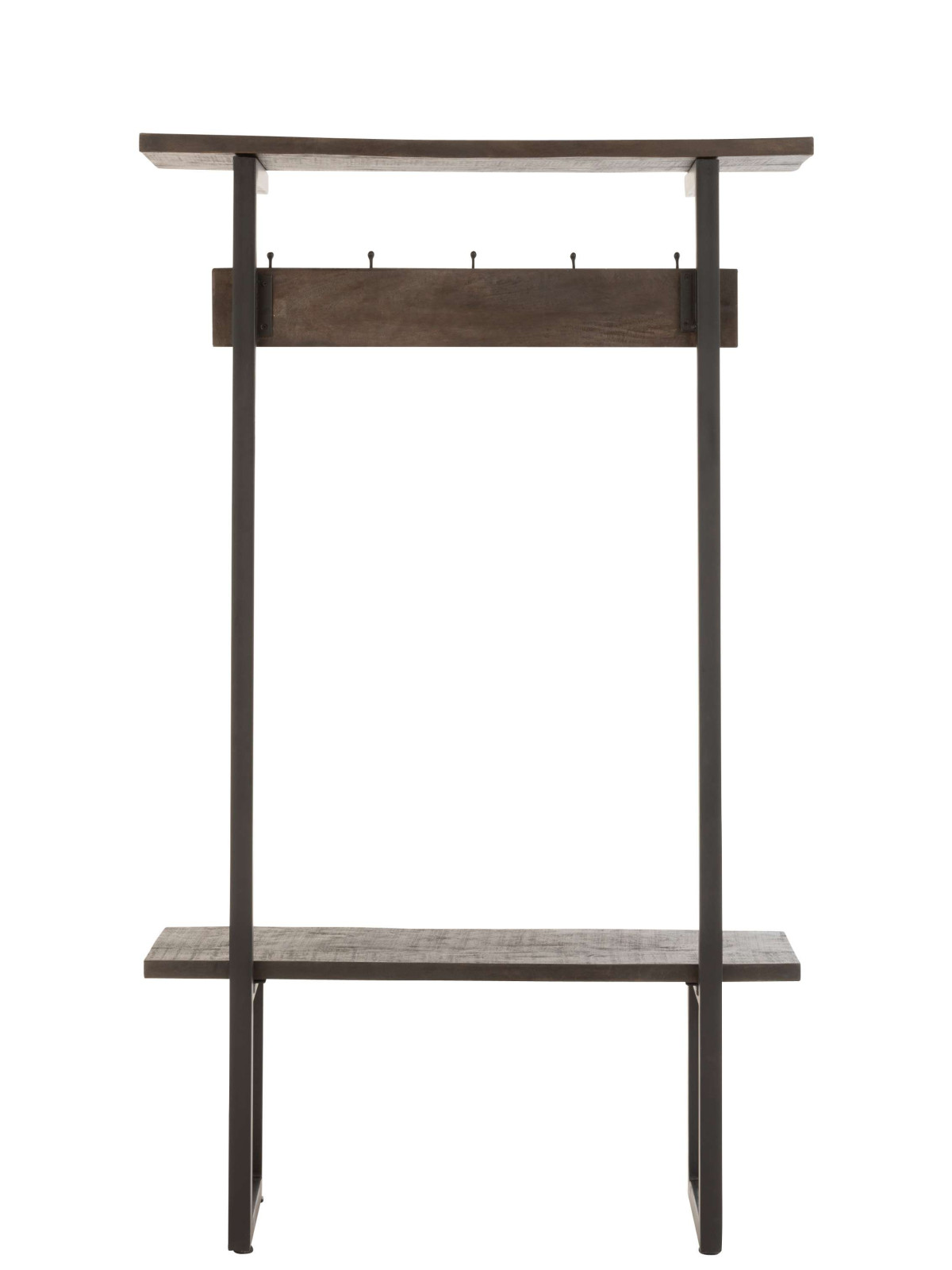 Banc porte-manteau bois manguier et fer J-line