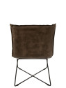 Chaise Lounge Cuir/Fer Gris-Vert J-line Chaise Lounge Cuir/Fer Gris-Vert J-line