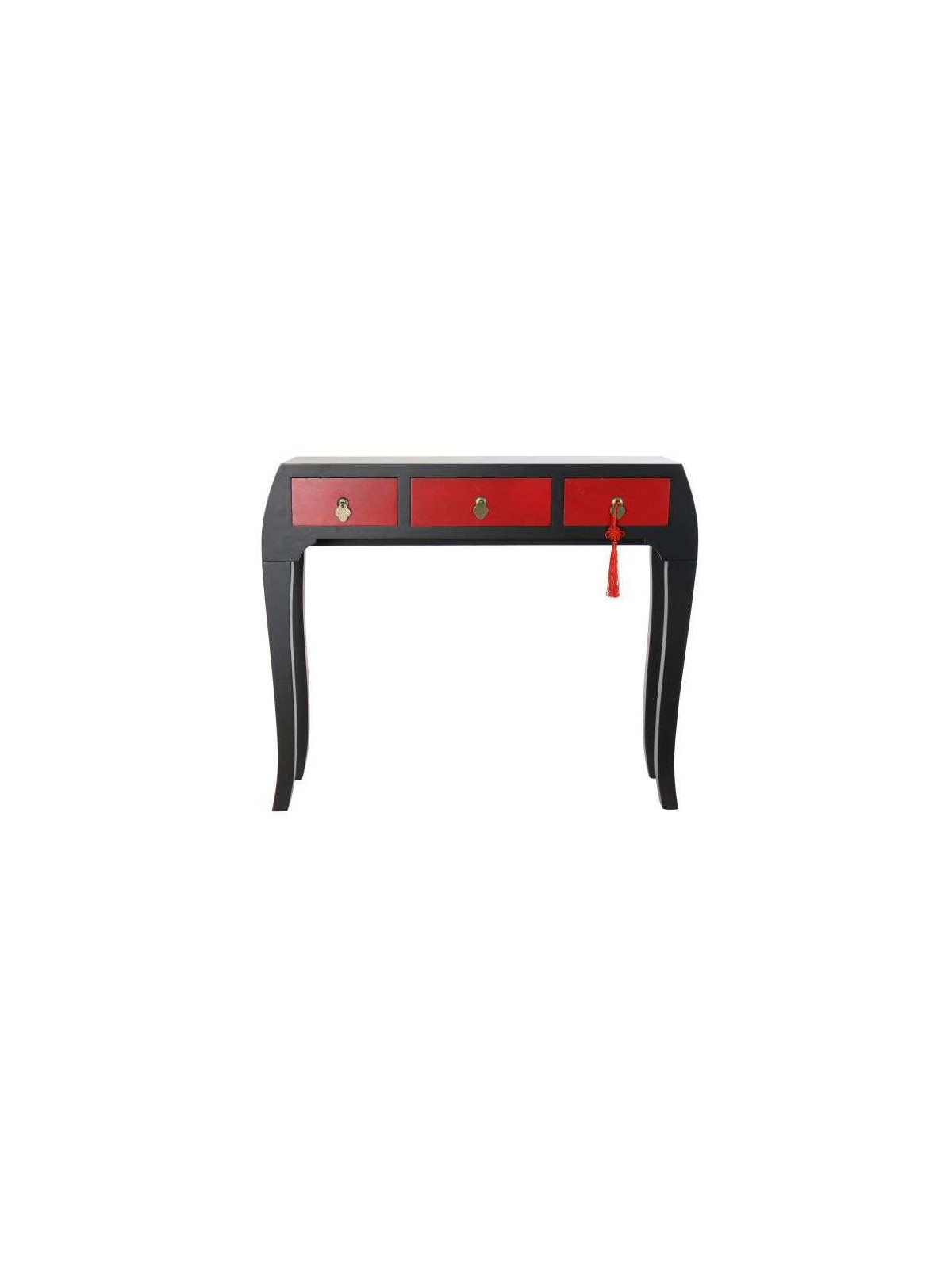 Console Chinoise Macao rouge et noire
