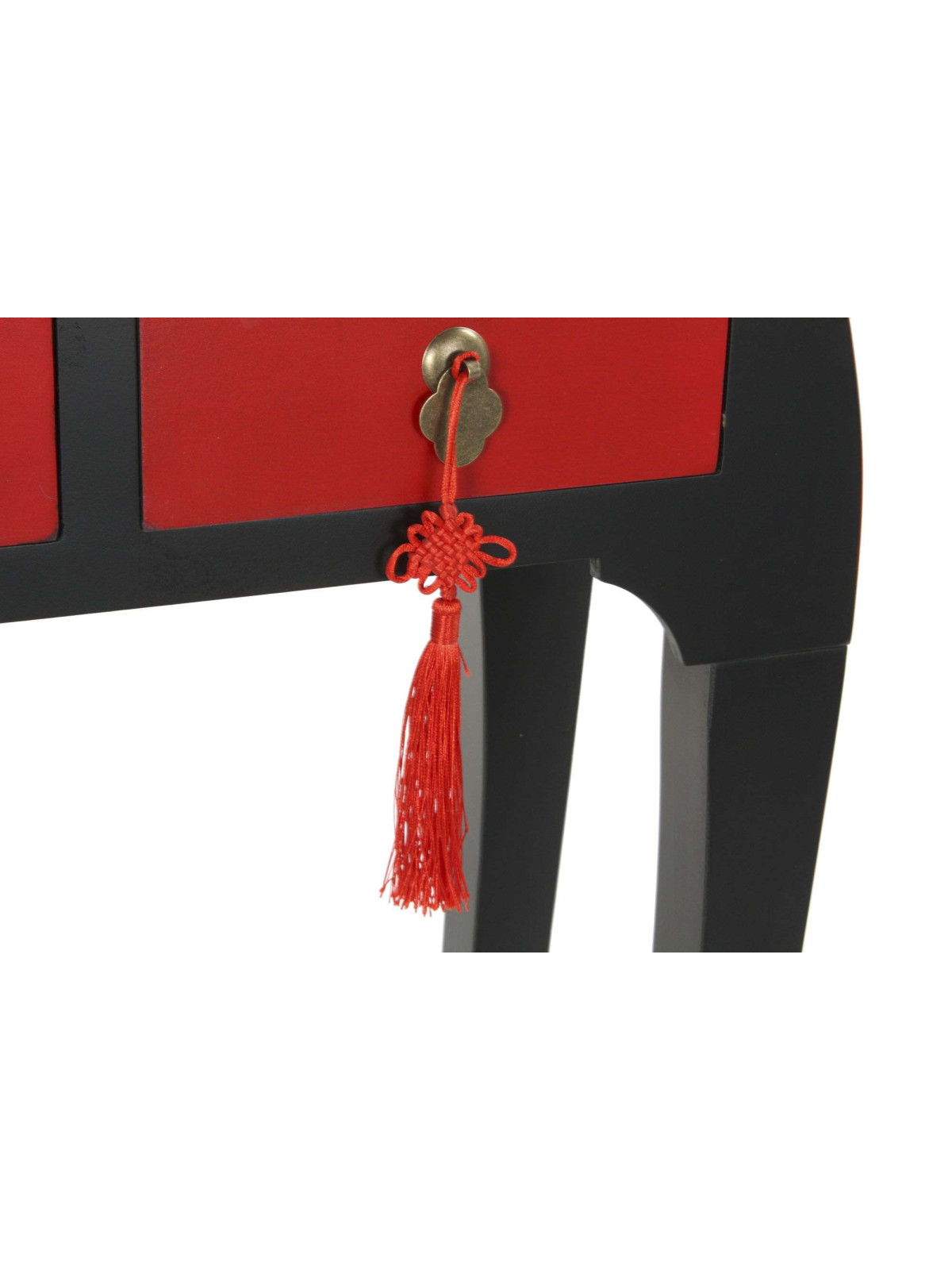 Console Chinoise Macao rouge et noire