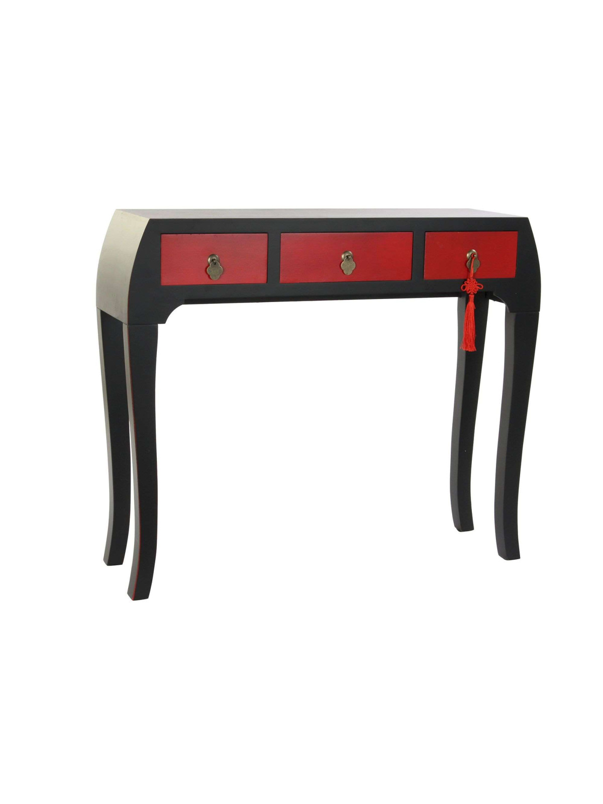 Console Chinoise Macao rouge et noire