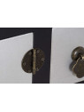 Console Chinoise Macao 6 tiroirs 2 portes noire et argent