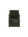 Chaise Cuir/Metal Vert/Noir Chaise Cuir/Metal Vert/Noir