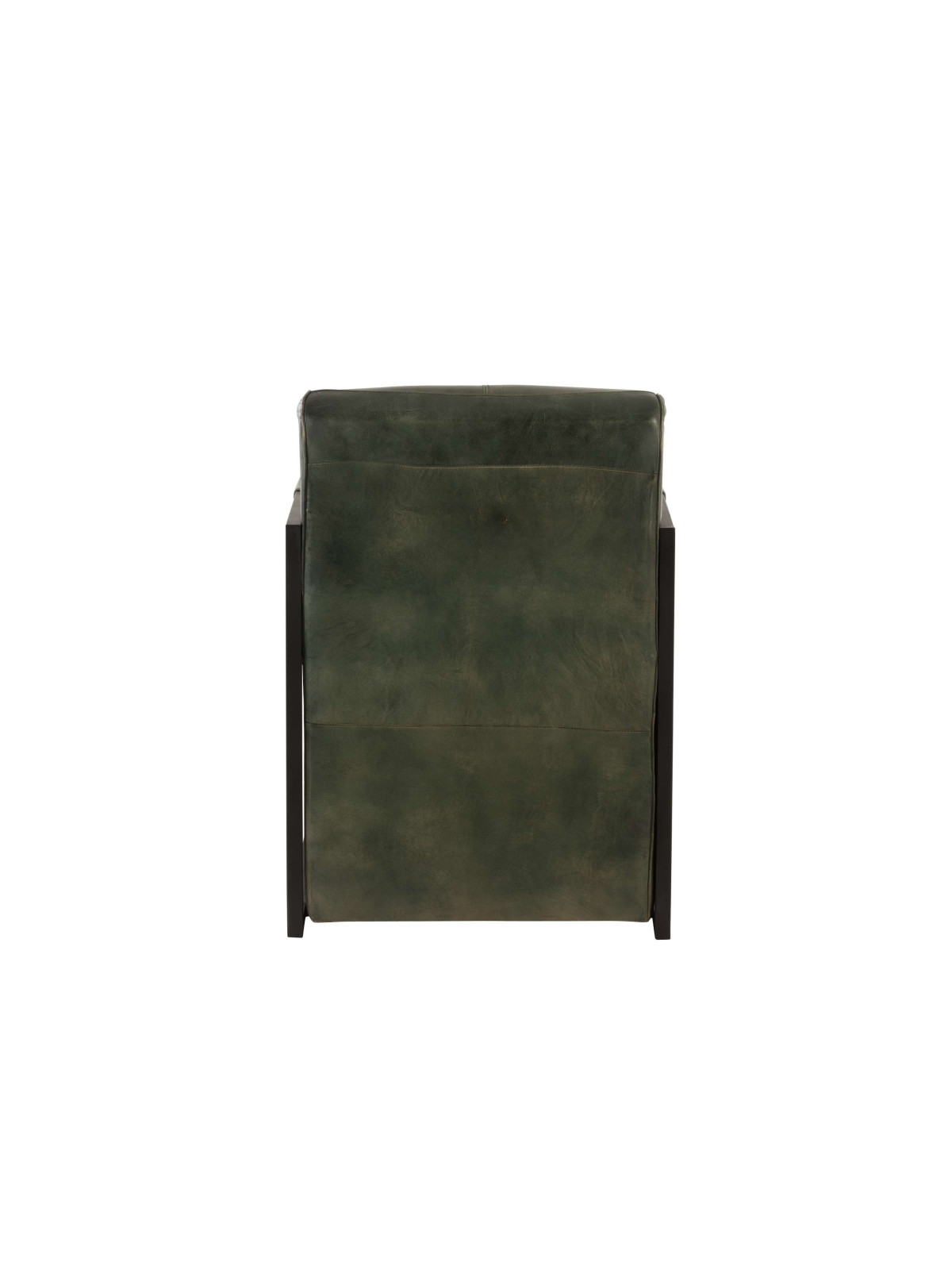 Chaise Cuir/Metal Vert/Noir