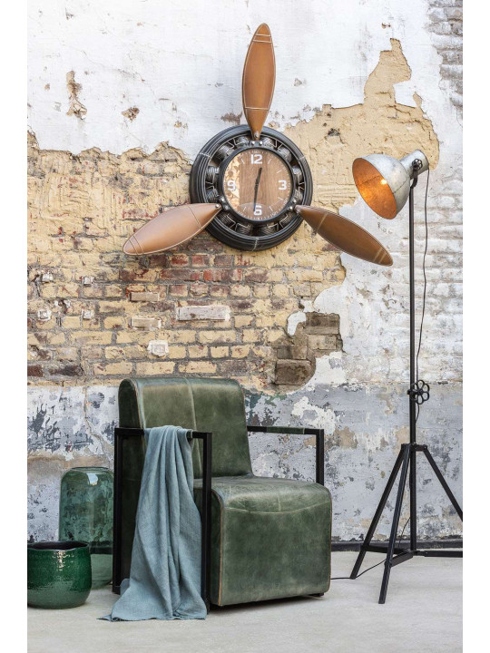 Chaise Cuir/Metal Vert/Noir Chaise Cuir/Metal Vert/Noir
