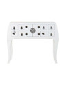 Console Chinoise Macao Galbée 8 tiroirs 2 portes Blanche Console Chinoise Macao Galbée 8 tiroirs 2 portes Blanche
