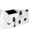 Console Chinoise Macao Galbée 8 tiroirs 2 portes Blanche Console Chinoise Macao Galbée 8 tiroirs 2 portes Blanche