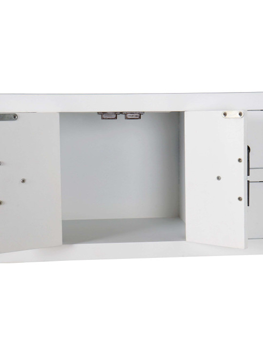 Console Chinoise Macao Galbée 8 tiroirs 2 portes Blanche Console Chinoise Macao Galbée 8 tiroirs 2 portes Blanche