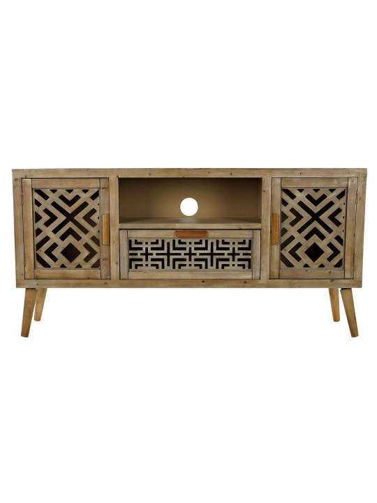 Meuble TV Pin 140*38*68 taillé naturel Meuble TV Pin 140*38*68 taillé naturel