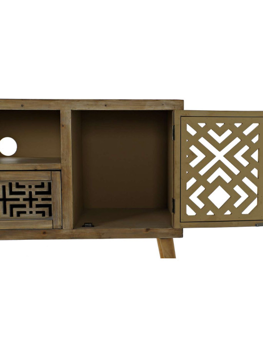 Meuble TV Pin 140*38*68 taillé naturel Meuble TV Pin 140*38*68 taillé naturel