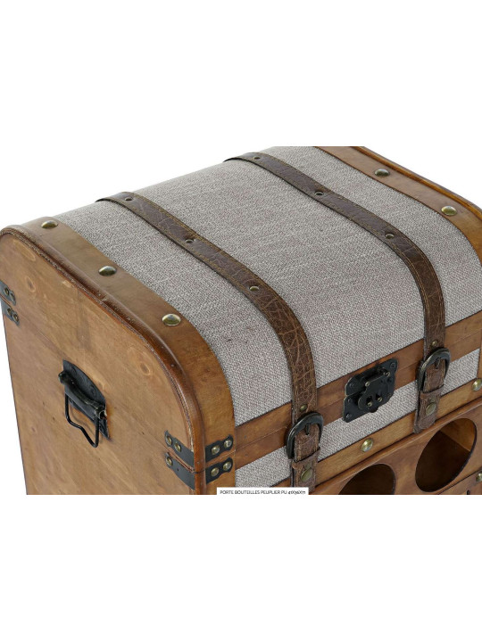 Porte Bouteilles peuplier Toile 41X36X71 Porte Bouteilles peuplier Toile 41X36X71