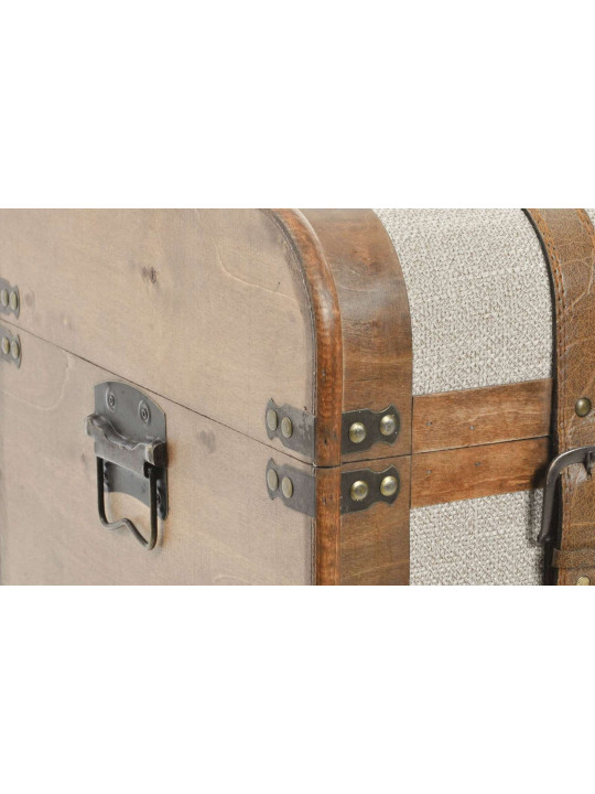 Petite commode Peuplier toile 46X34X71 marron Petite commode Peuplier toile 46X34X71 marron