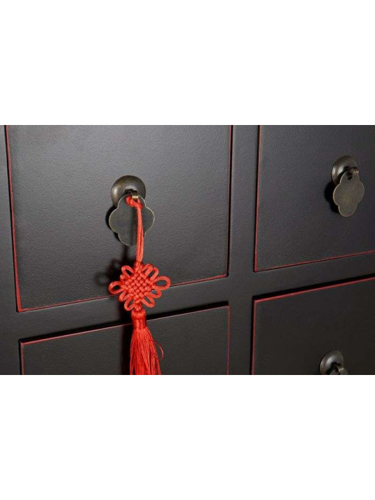 Armoire chinoise basse MACAO Noire Armoire chinoise basse MACAO Noire