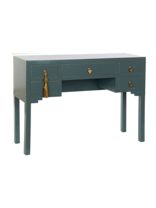 Meuble bureau chinois Macao 5 tiroirs Vert amande Meuble bureau chinois Macao 5 tiroirs Vert amande