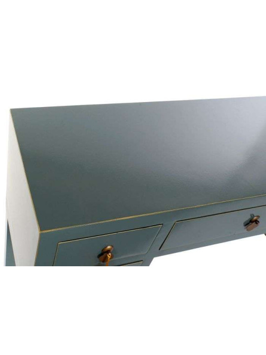 Meuble bureau chinois Macao 5 tiroirs Vert amande Meuble bureau chinois Macao 5 tiroirs Vert amande