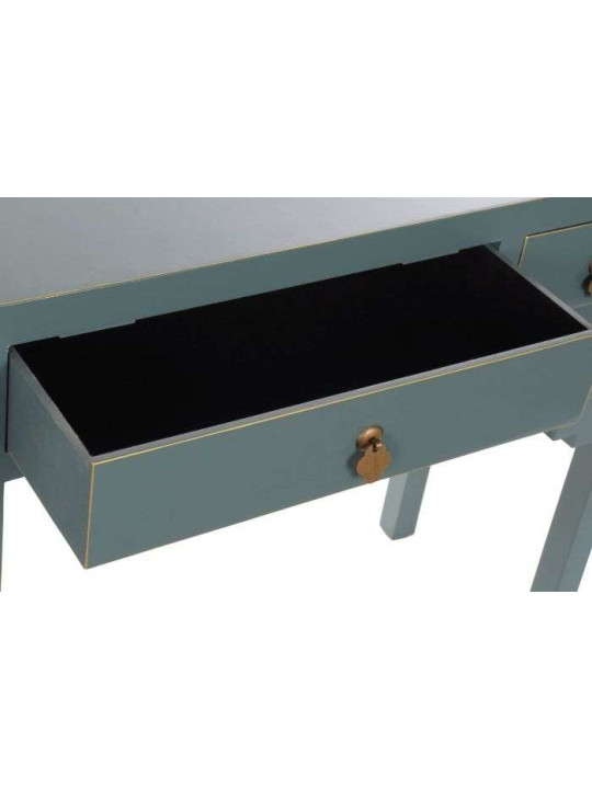 Meuble bureau chinois Macao 5 tiroirs Vert amande Meuble bureau chinois Macao 5 tiroirs Vert amande