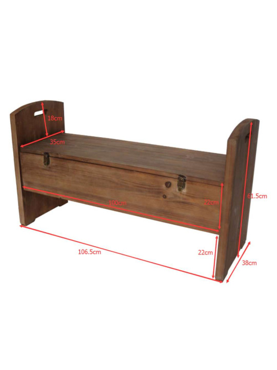 Banc coffre en bois