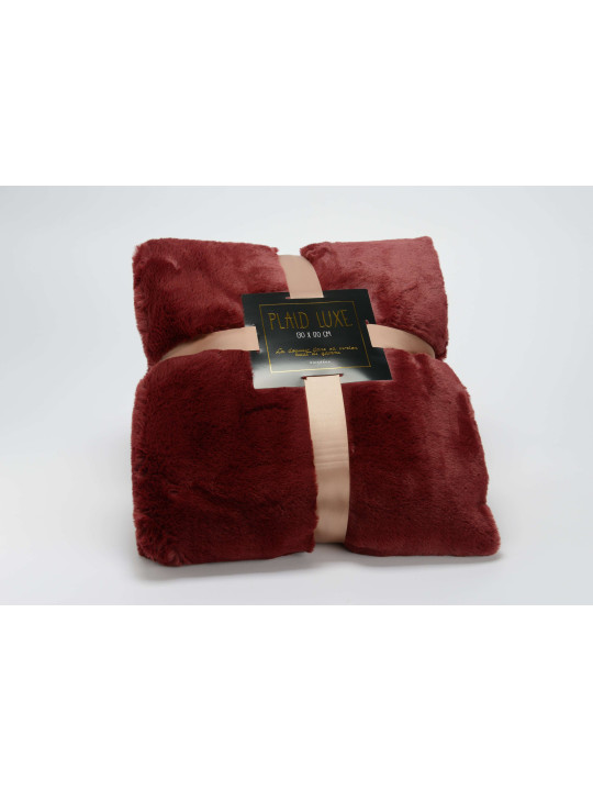 Plaid Luxe couleur bordeaux Amadeus