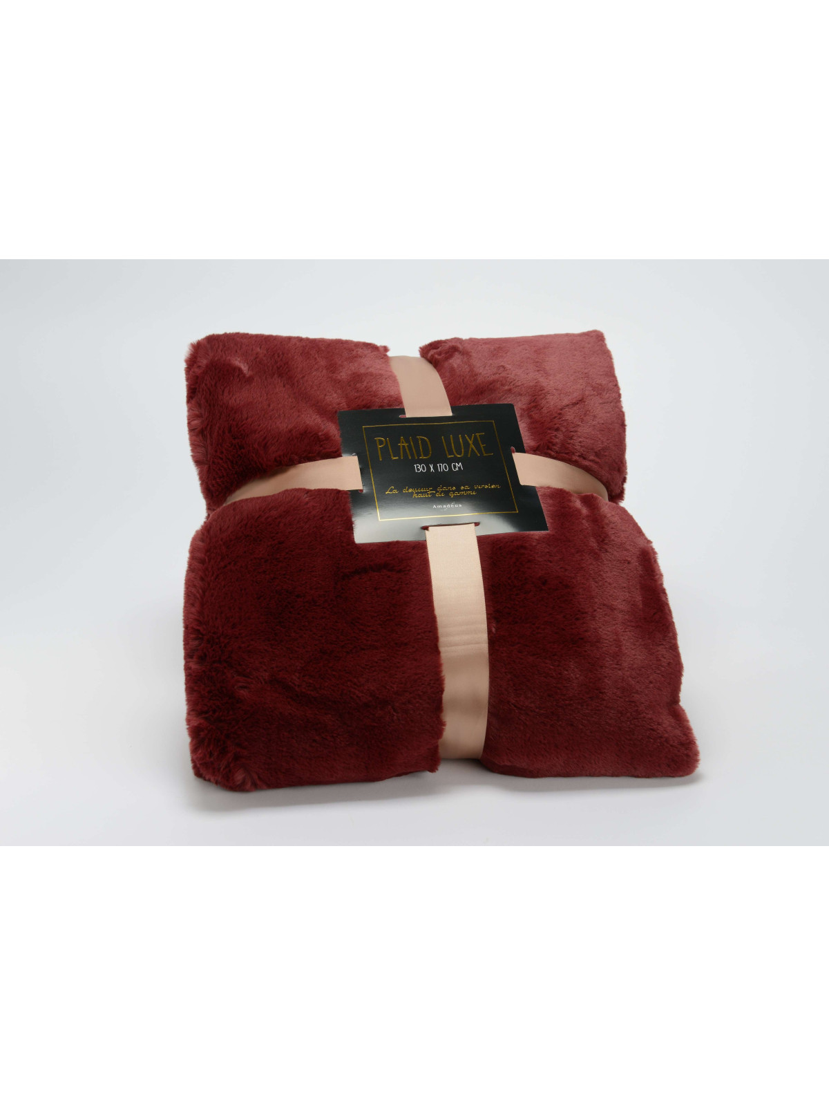 Plaid Luxe couleur bordeaux Amadeus