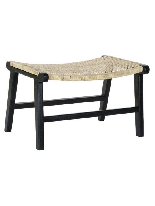 Banc en rotin et teck noir SOOK