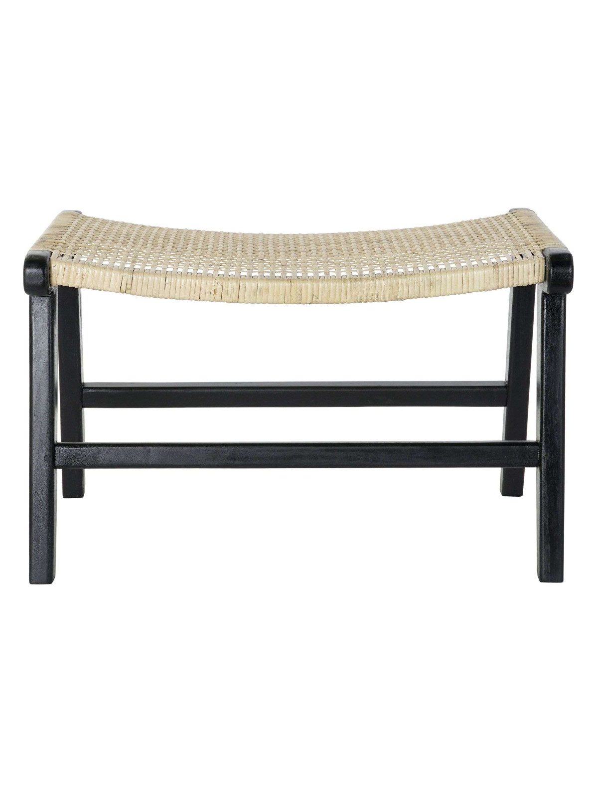 Banc en rotin et teck noir SOOK