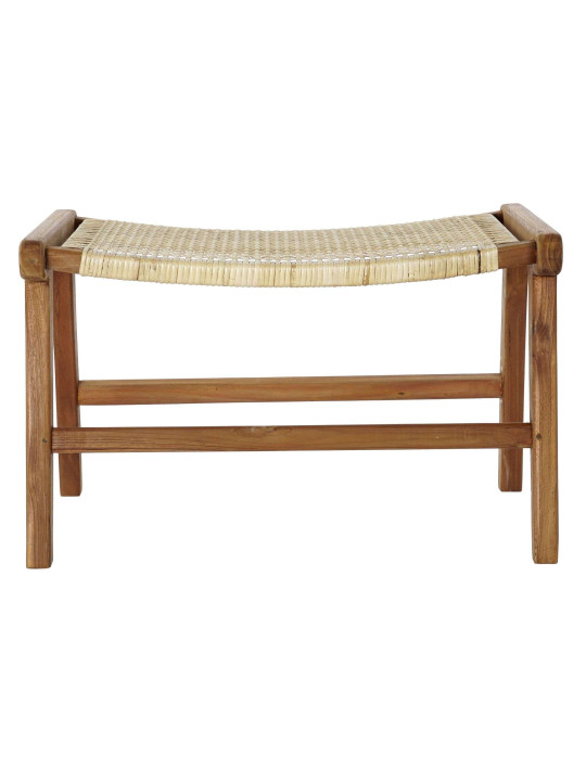 Banquette en rotin et teck naturel SOOK