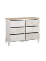 Commode Victoria 6 tiroirs en bois de camphrier Commode Victoria 6 tiroirs en bois de camphrier