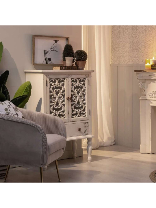 Armoire Vénisia en bois patiné