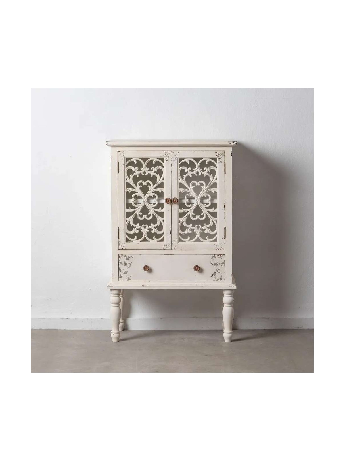 Armoire Vénisia en bois patiné