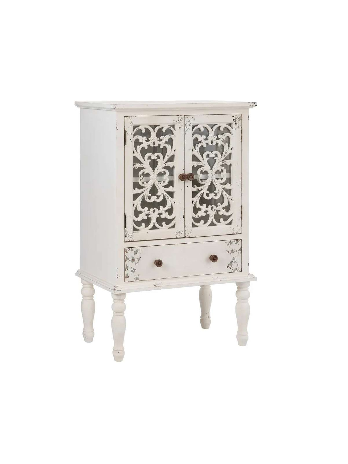 Armoire Vénisia en bois patiné