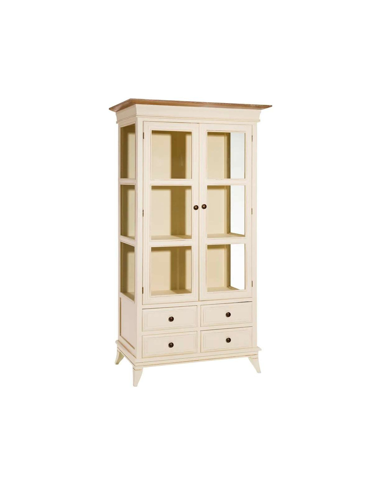 Armoire vitrée Alméria en bois de pin