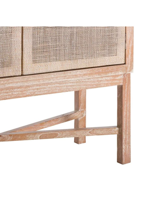 Armoire Neyra en bois de mindi blanchi Armoire Neyra en bois de mindi blanchi