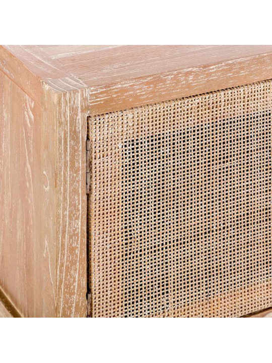 Meuble TV Neyra en bois de mindi blanchi Meuble TV Neyra en bois de mindi blanchi