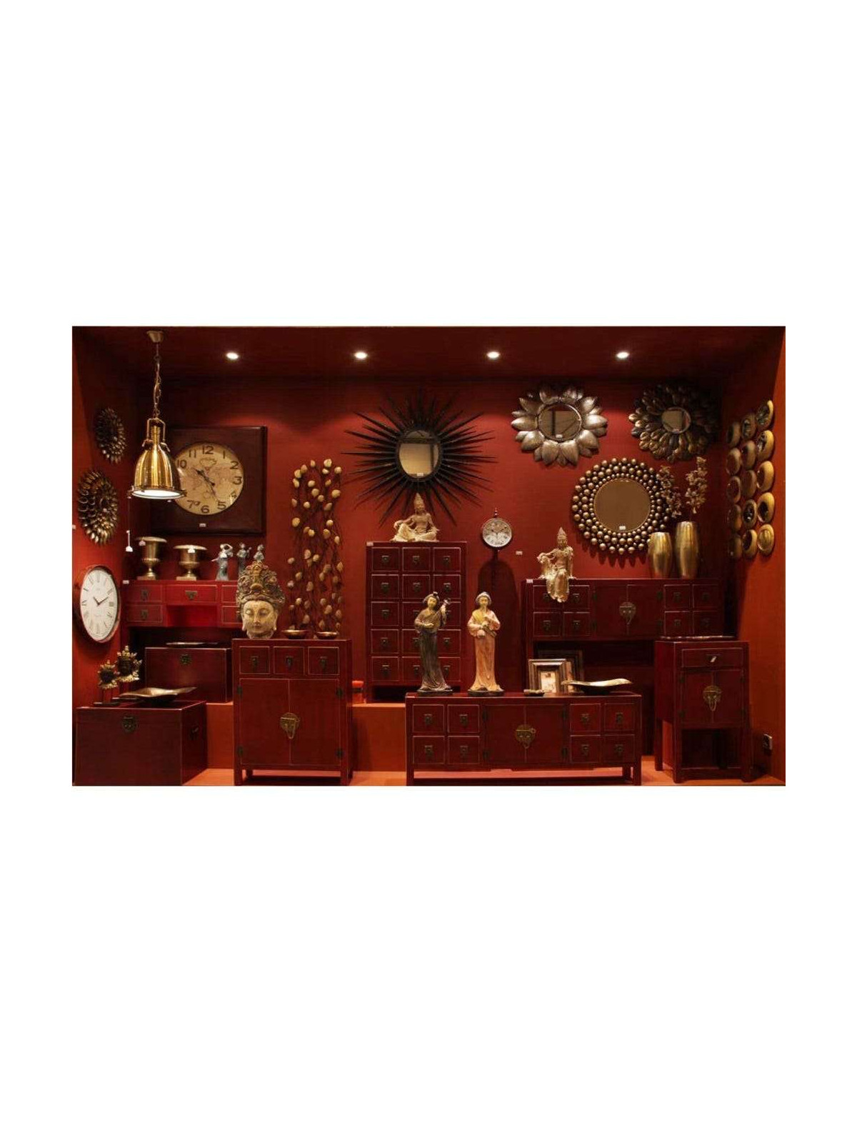 Meuble bas chinois rouge