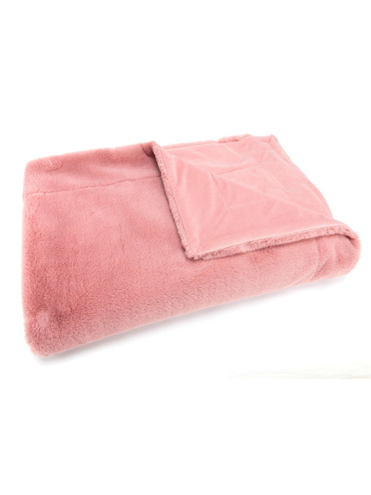 Plaid Luxe couleur rose Amadeus