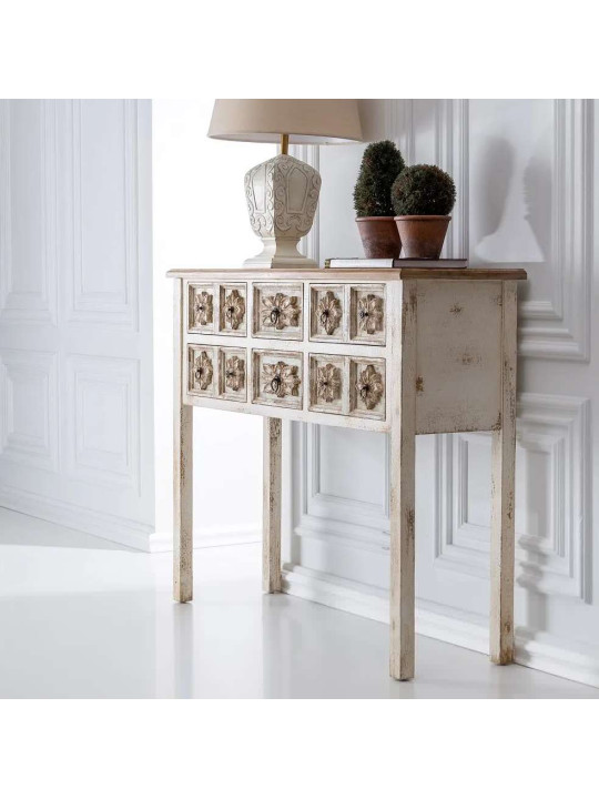 Console Sienne en bois patiné Console Sienne en bois patiné