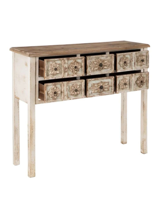 Console Sienne en bois patiné Console Sienne en bois patiné