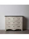 Commode Rimini crème en bois patiné Commode Rimini crème en bois patiné