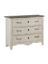 Commode Rimini crème en bois patiné Commode Rimini crème en bois patiné